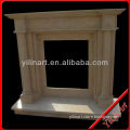 Indoor freestanding used stone marble cheap fireplace mantel